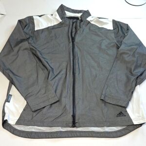 Adidas Men's Golf RAIN.RDY Charcoal and White Windbreaker